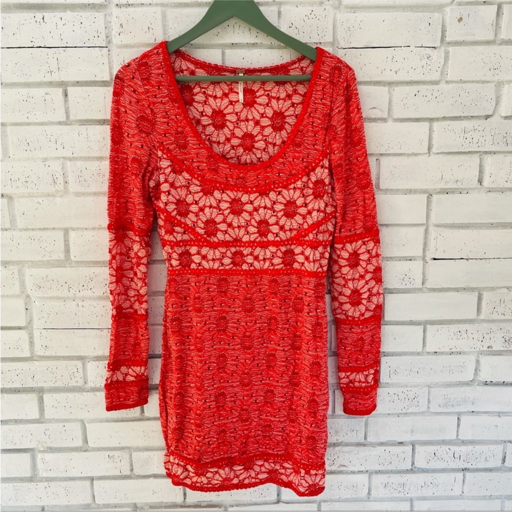 Free people dress red size M used